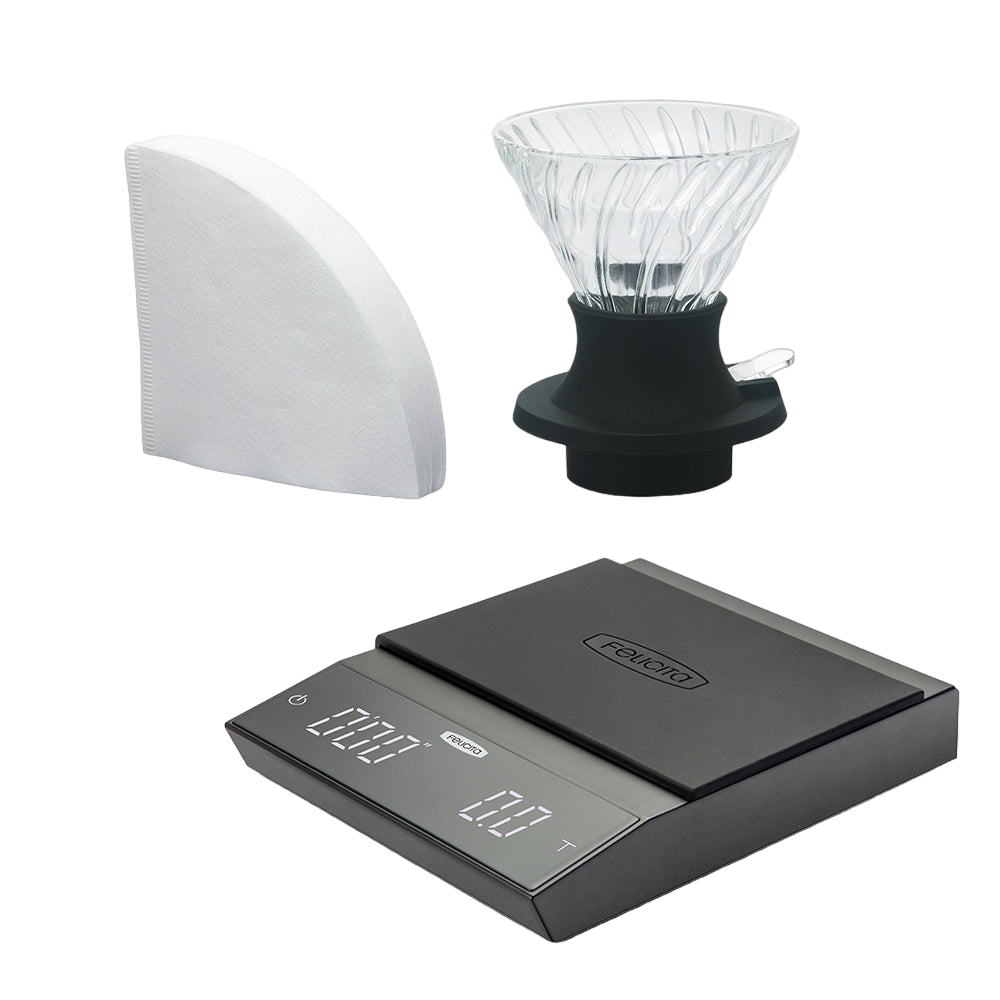 Hario V60 Switch and Felicita Incline Scale Bundle