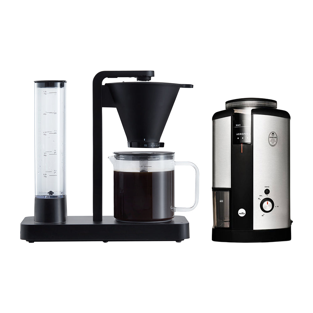 Wilfa Svart Performance Coffee Maker + FREE Wilfa Svart Coffee Grinder (Silver)